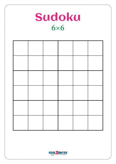 Free Printable Blank Sudoku Puzzles