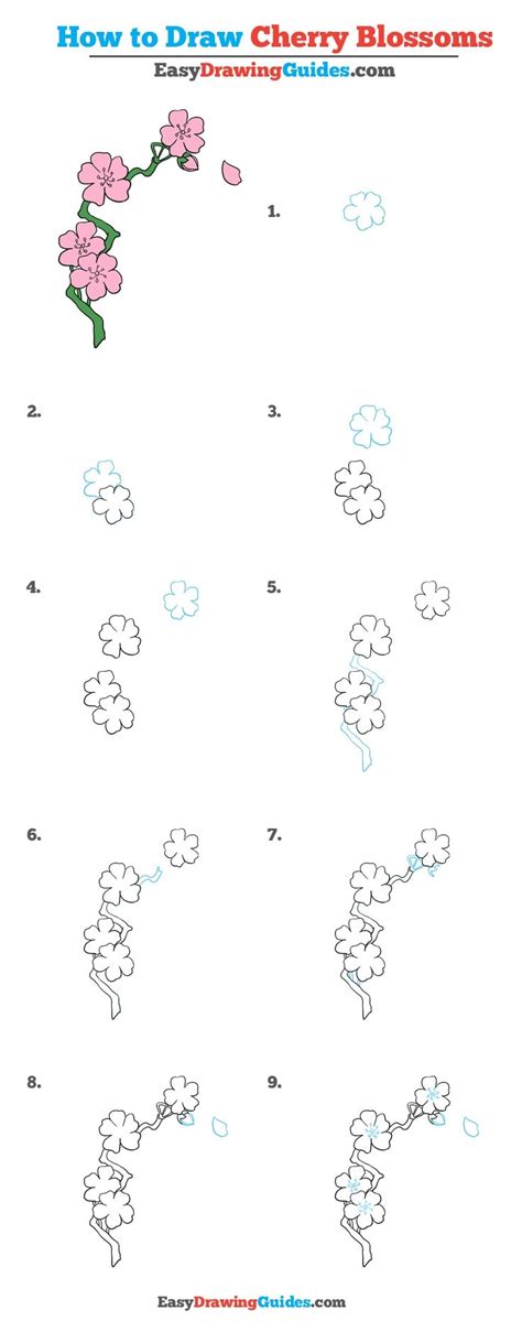 What painting techniques will you use for your easy cherry blossom acrylic painting tutorial? How to Draw Cherry Blossoms - Really Easy Drawing Tutorial