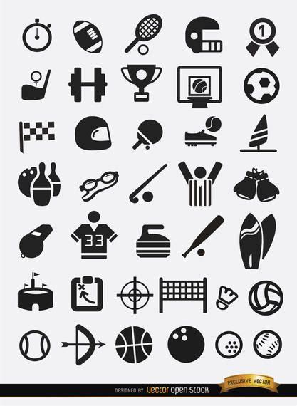 flat sport icons pack vector