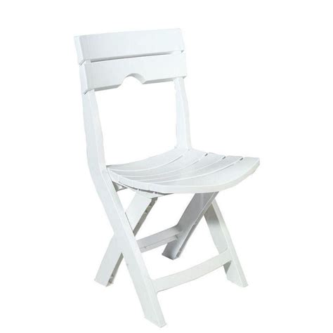 | white plastic patio chairs. Adams Manufacturing Quik-Fold White Resin Plastic Outdoor ...