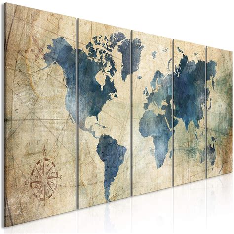Cuadros De Mapas Mapas Mundi Mapa Del Mundo Pixeles Triptico Images