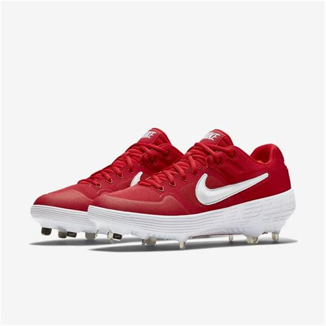 New Mens Nike Alpha Huarache Elite 2 Low Baseball Cleats Red White Sz