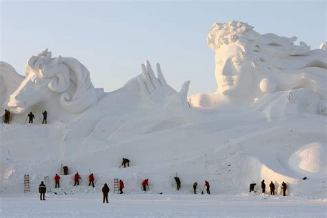 Something Cool Photos Of Huge Snow Sculptures In China Wjct News