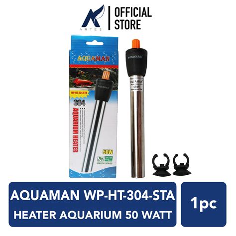 Aquaman Heater Stainless Steel Penghangat Pemanas Hiter Air Aquarium