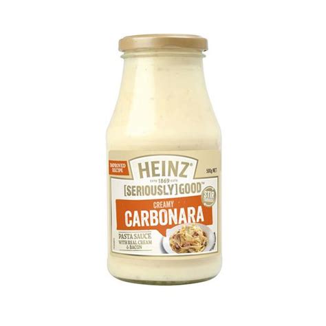 Heinz Seriously Good Pasta Sauce Carbonara 500g Prices Foodme