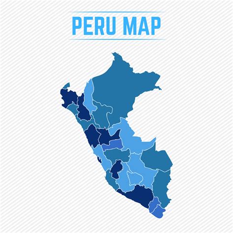 Peru Detailed Map With States 2209485 Vector Art At Vecteezy