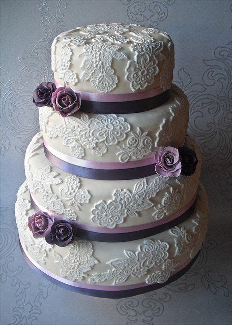 Dusky Lilac Wedding Inspiration From Facebook Round Wedding Cakes Lace