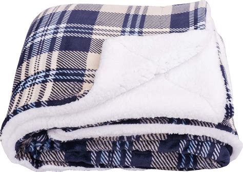 Sochow Sherpa Plaid Fleece Throw Blanket Double Sided Super Soft