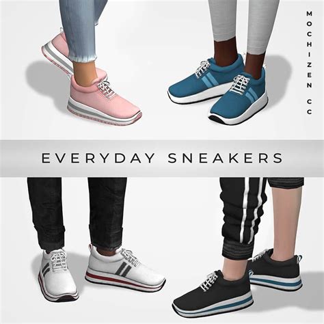 Sims 4 Custom Content Male Everyday Sneakers By Mochizen Cc Download