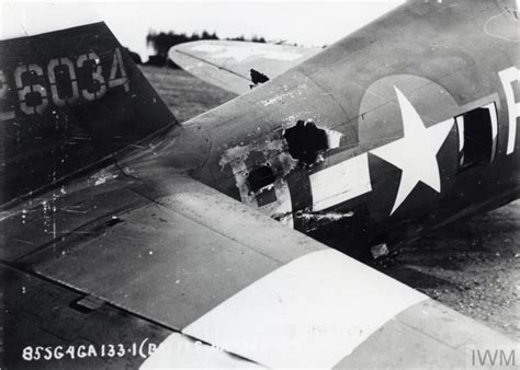 The Battled Damaged Tail Of A P 47 Thunderbolt Pi H Serial Number 42