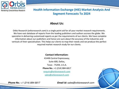 Ppt Health Information Exchange Hie Market 2024 Forecasts Research