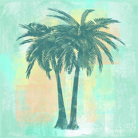Tropicalifornia Ii Sponge Painted Abstract Tropical Palm