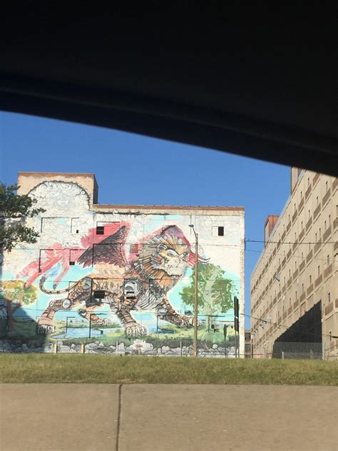 Giant Mural On Building Just Outside Of Detroit Cute Pic