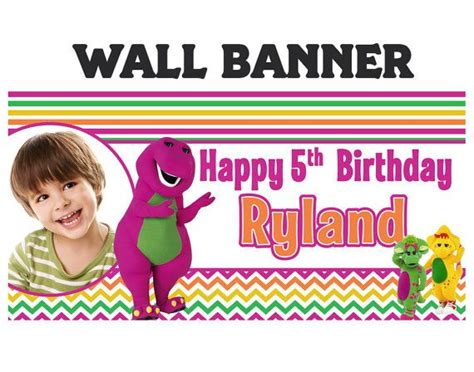 Barney Happy Birthday Banner Personalize Barney And By Bannersusa
