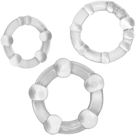 blush stay hard beaded penis rings 3 pack clear health and personal care