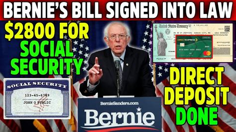 Sanders Shocking Announcement Social Security Expanded 2800 For Ssi