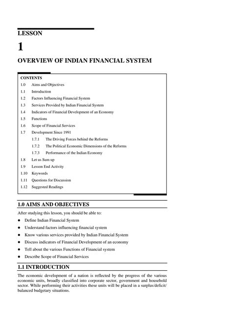 Solution Overview Of Indian Financial System Studypool