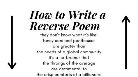 How To Write A Reverse Poem Youtube