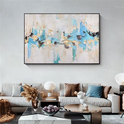 Framed Wall Art Abstract Acrylic Paintings On Canvas Art Heavy Etsy