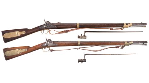 Two Us Model 1841 Mississippi Rifles With Bayonets Rock Island