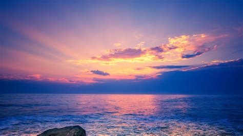 Feb 11, 2020 · @alwaysclau: Light Purple Sky Above Beach Rock 4K HD Nature Wallpapers ...