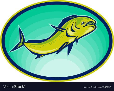 Dolphin Fish Or Mahi Mahi Royalty Free Vector Image