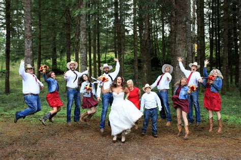 Jumping Wedding Party