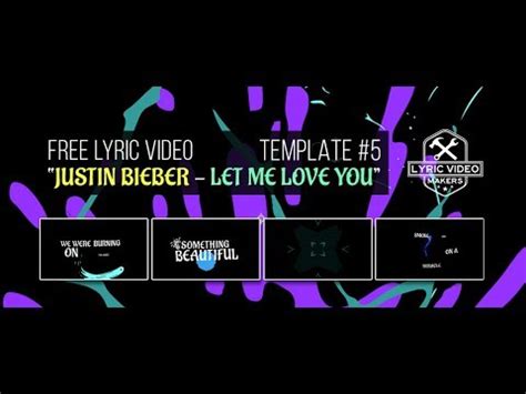 Sound effectsaudiojungle music… start now. Lyric Video Template #5 Justin Bieber | "Let Me Love You ...