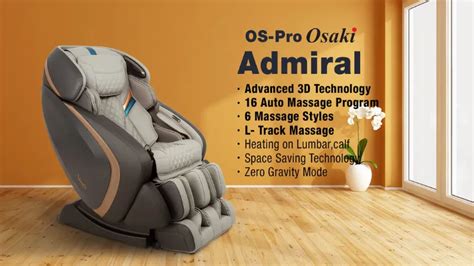 os pro admiral reclining zero gravity massage chair by osaki