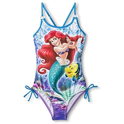 Disney Princess The Little Mermaid Ariel Girl One Piece Swimsuit Size S