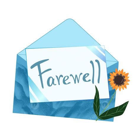 Farewell Vector Art Png Farewell Envelope Transmission And Flowers