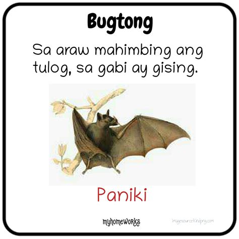 Bugtong Bugtongan Tayo Tagalog May Sagot Mga Halimbaw