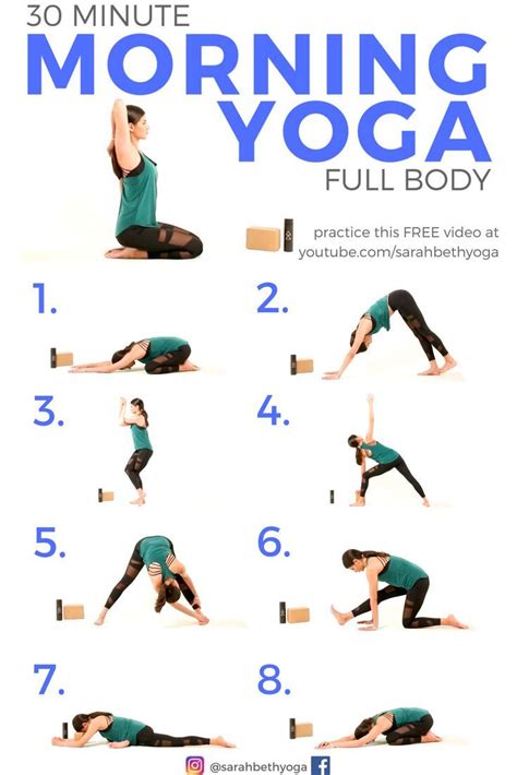 The 30 Minute Morning Yoga Full Body Workout For Beginners Is Shown In