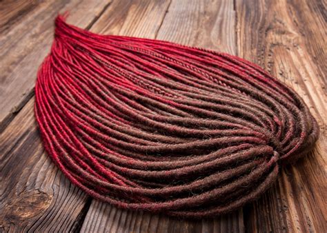 Synthetic Dreads Red Red Dreadlock Extensions Dreadlock Etsy