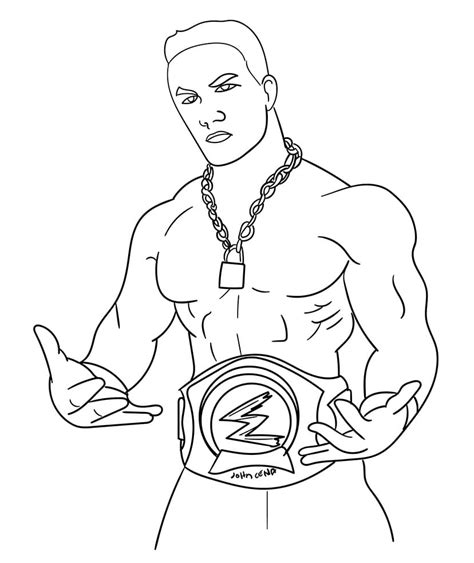 Wwe Coloring Pages John Cena Coloring Home B8c
