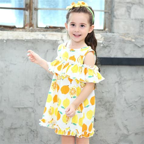 Baby Girls Dress 2018 Summer Cotton Little Girls Print Dresses Kids