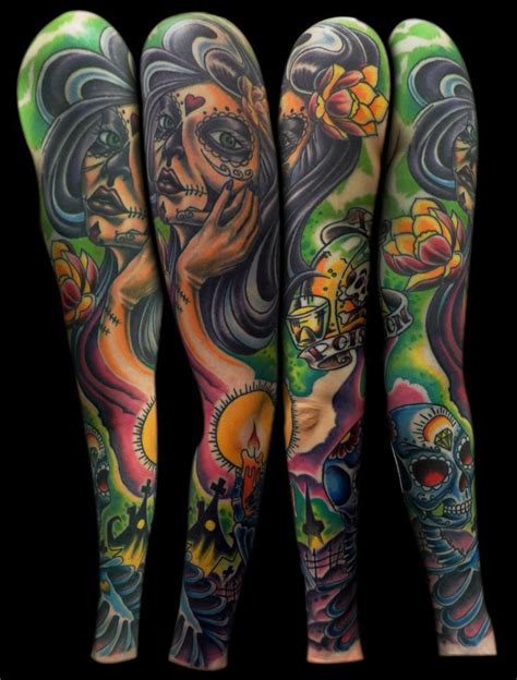 3d Full Color Arm Sleeve Tattoos 3d Tattoos Sleeve Tattoos For