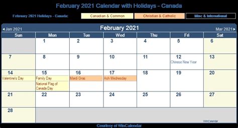 This islamic calendar for 2021 is based on the probable sighting of the crescent moon globally as well as ummul qura system, saudi arabia. Calendar February 2021 Canada | Free Printable Calendar Monthly