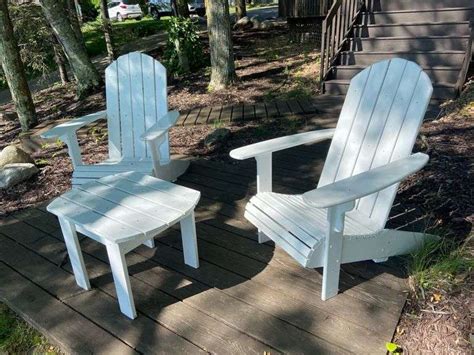 Adirondack Chairs And Table Mclaughlin Auctioneers Llc Mc