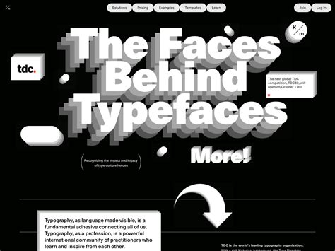 The Faces Behind Typefaces - Awwwards Honorable Mention