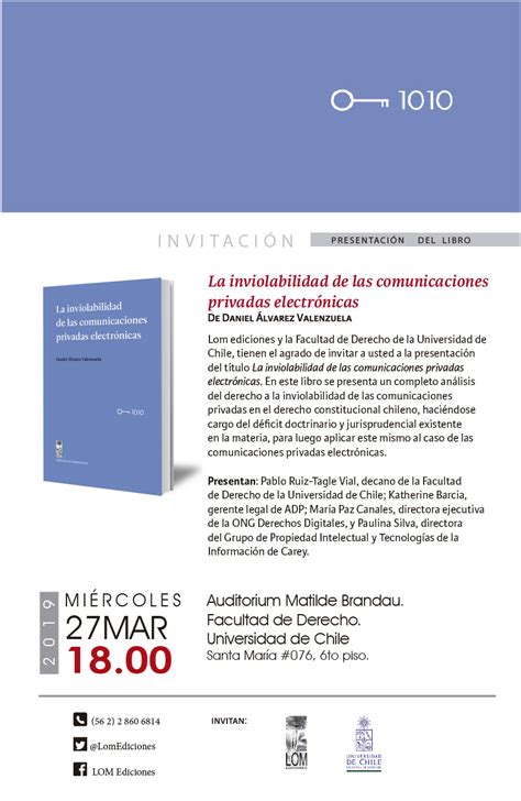 Presentaci N Del Libro La Inviolabilidad De Las Comunicaciones Privadas