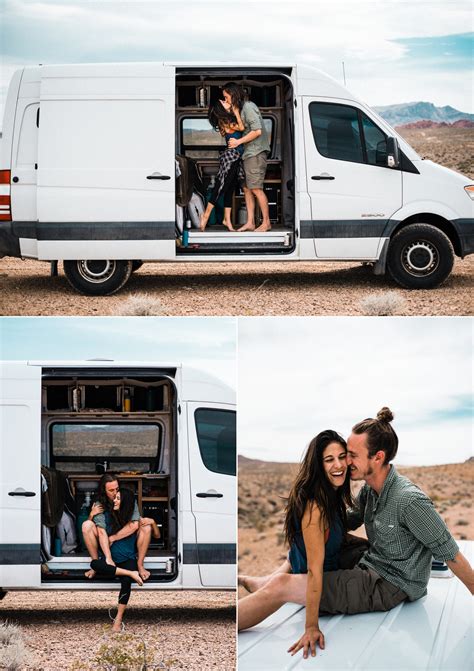 van life couple adventure session in the nevada desert the foxes