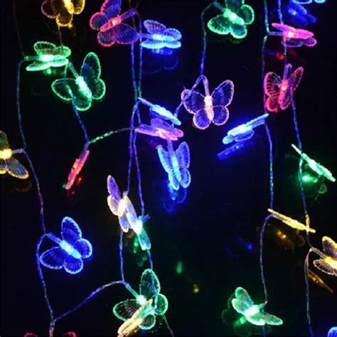 75m 50 Led Plastic Butterfly Battery Power Led Fairy String Light