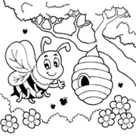 We have a simple bee colouring page for younger children and a lovely more detailed picture for older children showing a bee keeper collecting honey. Honey Bee » Coloring Pages » Surfnetkids