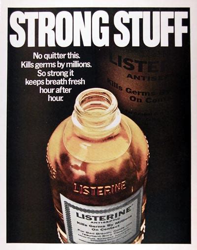 1969 listerine mouthwash classic vintage print ad