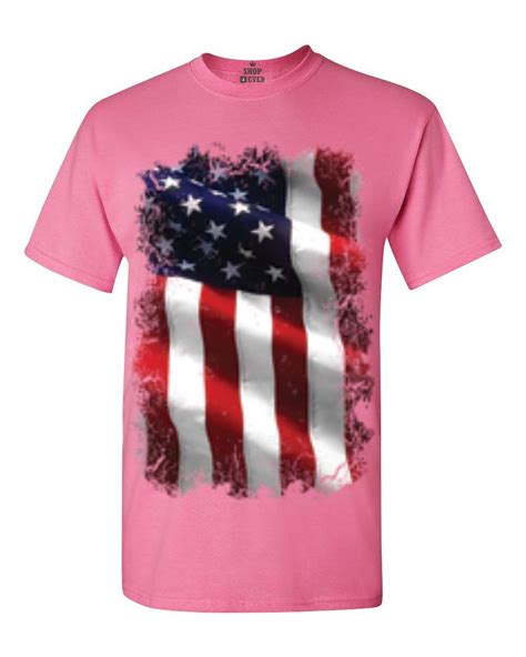 Large American Flag Patriotic T Shirt July 4th Memorial Labor Day Vet