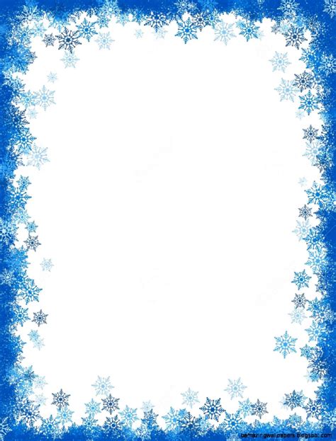 Wwinter Borders And Frames Template Printable