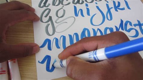 Crayola Marker Handlettering Tutorial Lowercase Alphabet Hand