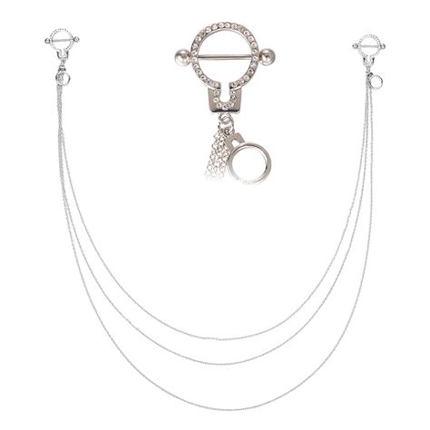 Sex Gay Jeweled Nipple Piercing Slave Chain Female Nipple Ring Buy