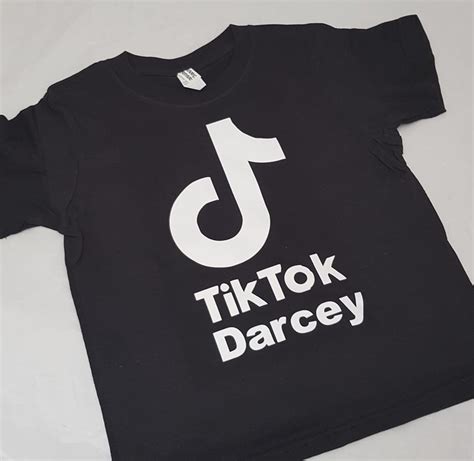 Personalised Tik Tok Tiktok T Shirt Any Name Age1 13yrs Adult Etsy